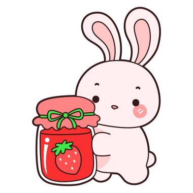 Şirin tavşan ikonu. Günlük aktivitelerde komik tavşan..