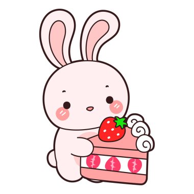 Şirin tavşan ikonu. Günlük aktivitelerde komik tavşan..