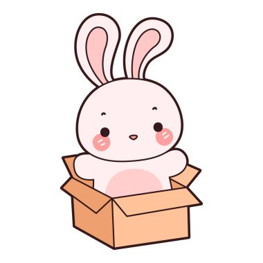 Şirin tavşan ikonu. Günlük aktivitelerde komik tavşan..