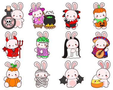 Şirin tavşan ikonu. Günlük aktivitelerde komik tavşan..