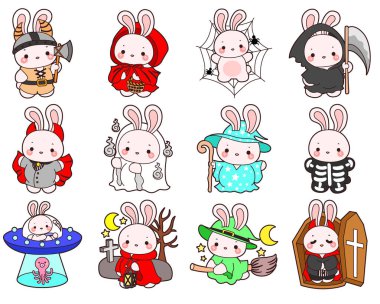 Şirin tavşan ikonu. Günlük aktivitelerde komik tavşan..