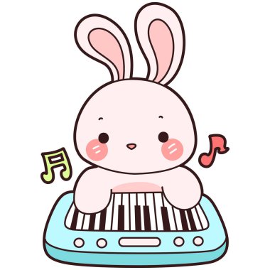 Şirin tavşan ikonu. Günlük aktivitelerde komik tavşan..