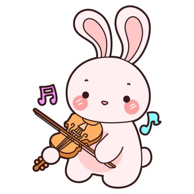 Şirin tavşan ikonu. Günlük aktivitelerde komik tavşan..