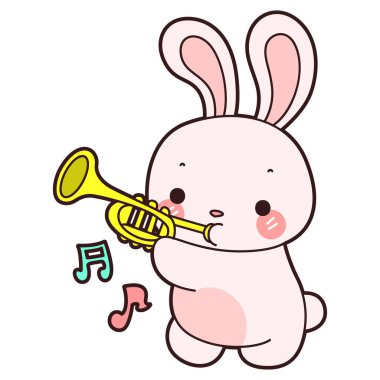 Şirin tavşan ikonu. Günlük aktivitelerde komik tavşan..