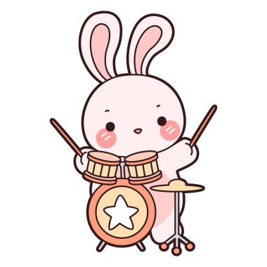 Şirin tavşan ikonu. Günlük aktivitelerde komik tavşan..