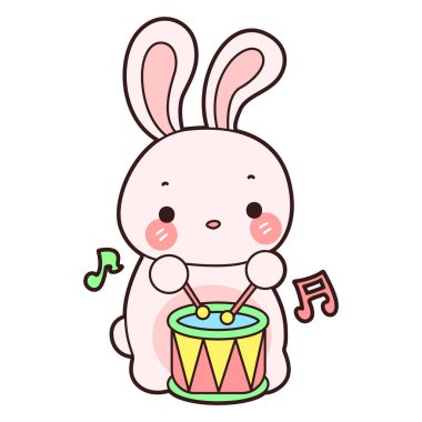 Şirin tavşan ikonu. Günlük aktivitelerde komik tavşan..