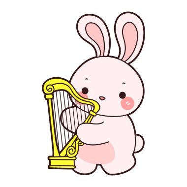 Şirin tavşan ikonu. Günlük aktivitelerde komik tavşan..