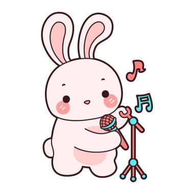 Şirin tavşan ikonu. Günlük aktivitelerde komik tavşan..