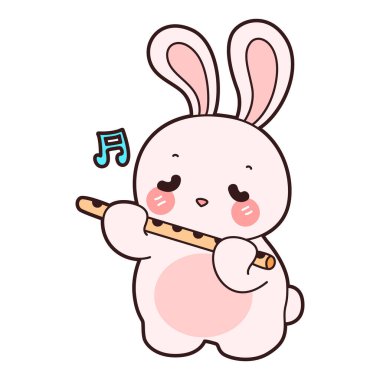 Şirin tavşan ikonu. Günlük aktivitelerde komik tavşan..