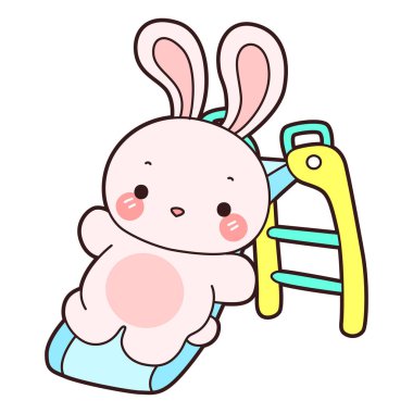 Şirin tavşan ikonu. Günlük aktivitelerde komik tavşan..