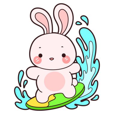 Şirin tavşan ikonu. Günlük aktivitelerde komik tavşan..