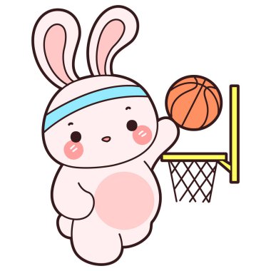 Şirin tavşan ikonu. Günlük aktivitelerde komik tavşan..