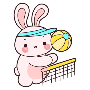 Şirin tavşan ikonu. Günlük aktivitelerde komik tavşan..