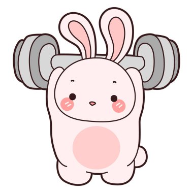 Şirin tavşan ikonu. Günlük aktivitelerde komik tavşan..