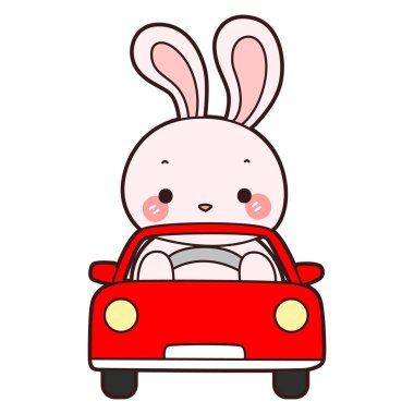 Şirin tavşan ikonu. Günlük aktivitelerde komik tavşan..