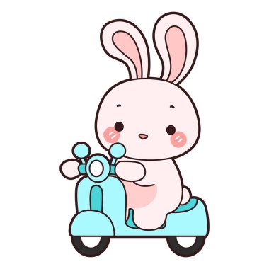 Şirin tavşan ikonu. Günlük aktivitelerde komik tavşan..