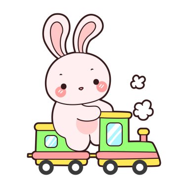 Şirin tavşan ikonu. Günlük aktivitelerde komik tavşan..