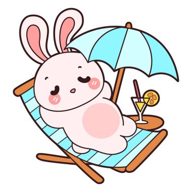 Şirin tavşan ikonu. Günlük aktivitelerde komik tavşan..