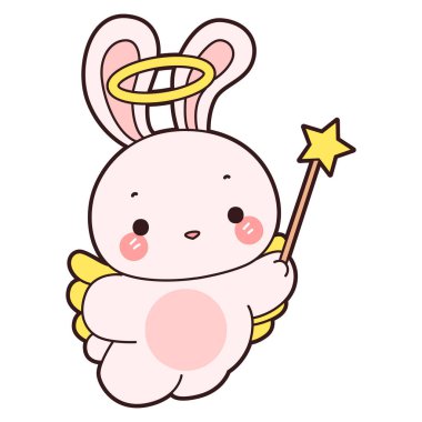 Şirin tavşan ikonu. Günlük aktivitelerde komik tavşan..