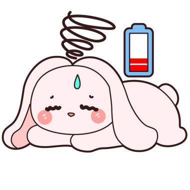 Şirin tavşan ikonu. Günlük aktivitelerde komik tavşan..