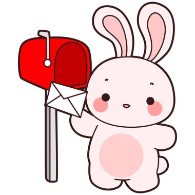 Şirin tavşan ikonu. Günlük aktivitelerde komik tavşan..