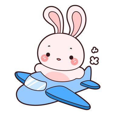 Şirin tavşan ikonu. Günlük aktivitelerde komik tavşan..