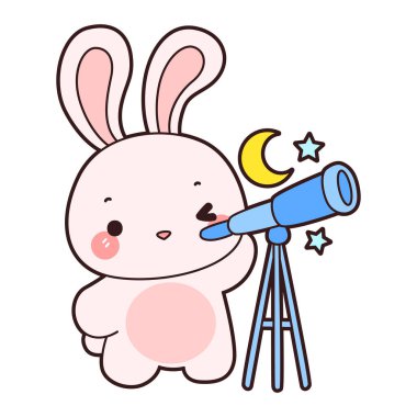 Şirin tavşan ikonu. Günlük aktivitelerde komik tavşan..