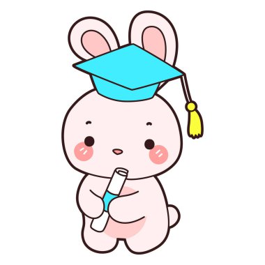 Şirin tavşan ikonu. Günlük aktivitelerde komik tavşan..