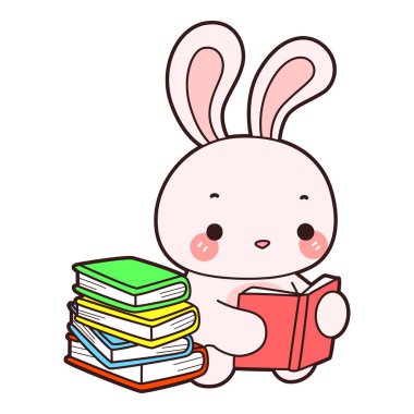 Şirin tavşan ikonu. Günlük aktivitelerde komik tavşan..