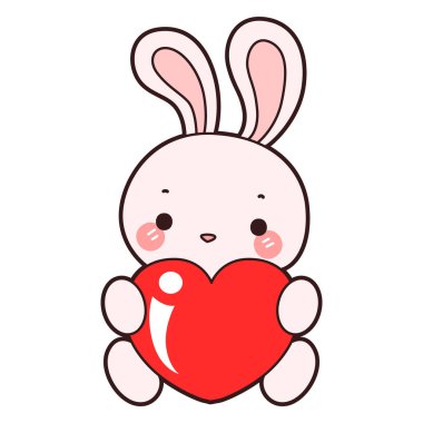 Şirin tavşan ikonu. Günlük aktivitelerde komik tavşan..