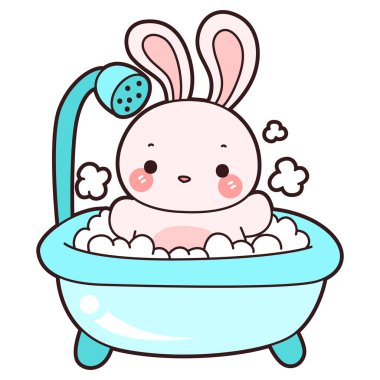 Şirin tavşan ikonu. Günlük aktivitelerde komik tavşan..