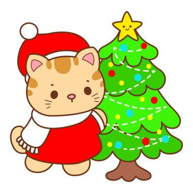 Çeşitli aktiviteleri olan bir grup sevimli kedi. Kupa defteri ve çıkartma için Kawaii hayvan kedisi. Komik kedi çizimleri..