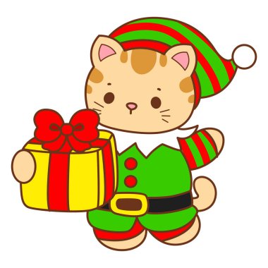 Çeşitli aktiviteleri olan bir grup sevimli kedi. Kupa defteri ve çıkartma için Kawaii hayvan kedisi. Komik kedi çizimleri..