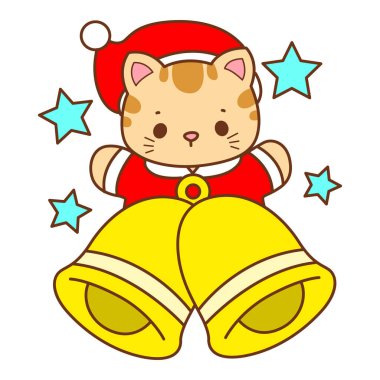 Çeşitli aktiviteleri olan bir grup sevimli kedi. Kupa defteri ve çıkartma için Kawaii hayvan kedisi. Komik kedi çizimleri..