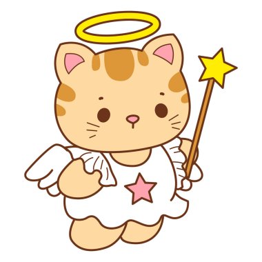 Çeşitli aktiviteleri olan bir grup sevimli kedi. Kupa defteri ve çıkartma için Kawaii hayvan kedisi. Komik kedi çizimleri..