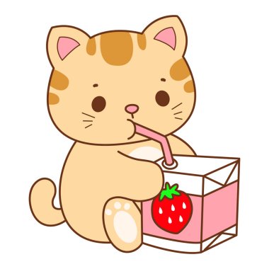 Çeşitli aktiviteleri olan bir grup sevimli kedi. Kupa defteri ve çıkartma için Kawaii hayvan kedisi. Komik kedi çizimleri..