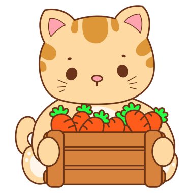 Çeşitli aktiviteleri olan bir grup sevimli kedi. Kupa defteri ve çıkartma için Kawaii hayvan kedisi. Komik kedi çizimleri..