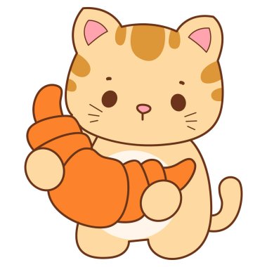 Çeşitli aktiviteleri olan bir grup sevimli kedi. Kupa defteri ve çıkartma için Kawaii hayvan kedisi. Komik kedi çizimleri..