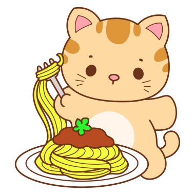 Çeşitli aktiviteleri olan bir grup sevimli kedi. Kupa defteri ve çıkartma için Kawaii hayvan kedisi. Komik kedi çizimleri..