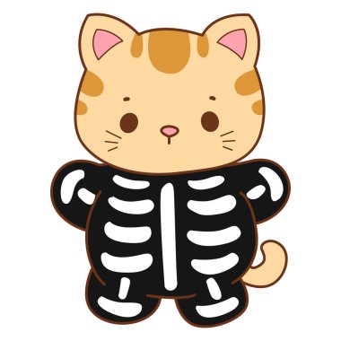 Çeşitli aktiviteleri olan bir grup sevimli kedi. Kupa defteri ve çıkartma için Kawaii hayvan kedisi. Komik kedi çizimleri..