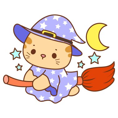 Çeşitli aktiviteleri olan bir grup sevimli kedi. Kupa defteri ve çıkartma için Kawaii hayvan kedisi. Komik kedi çizimleri..