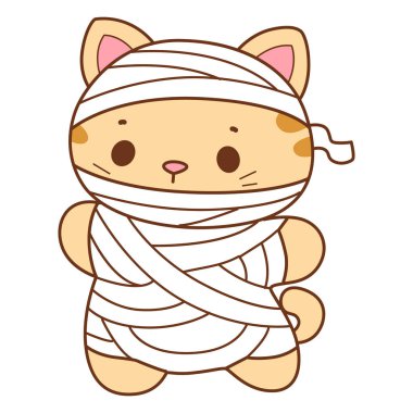 Çeşitli aktiviteleri olan bir grup sevimli kedi. Kupa defteri ve çıkartma için Kawaii hayvan kedisi. Komik kedi çizimleri..