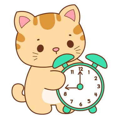 Çeşitli aktiviteleri olan bir grup sevimli kedi. Kupa defteri ve çıkartma için Kawaii hayvan kedisi. Komik kedi çizimleri..