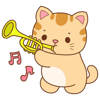 Çeşitli aktiviteleri olan bir grup sevimli kedi. Kupa defteri ve çıkartma için Kawaii hayvan kedisi. Komik kedi çizimleri..