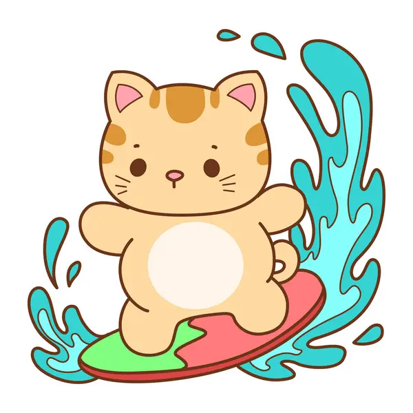 Çeşitli aktiviteleri olan bir grup sevimli kedi. Kupa defteri ve çıkartma için Kawaii hayvan kedisi. Komik kedi çizimleri..