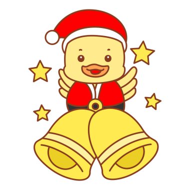 Şirin ördek vektör ikonu. Komik bebek ördek hayvan serisi örnekleri. Yumuşak Ördek Tasarımları Hayatı.