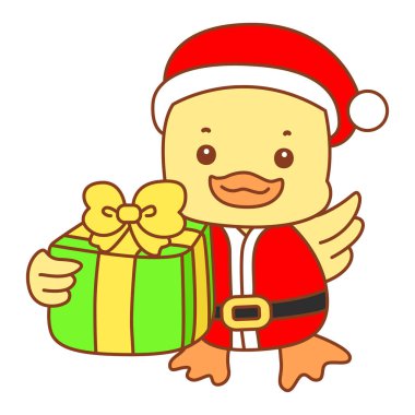 Şirin ördek vektör ikonu. Komik bebek ördek hayvan serisi örnekleri. Yumuşak Ördek Tasarımları Hayatı.