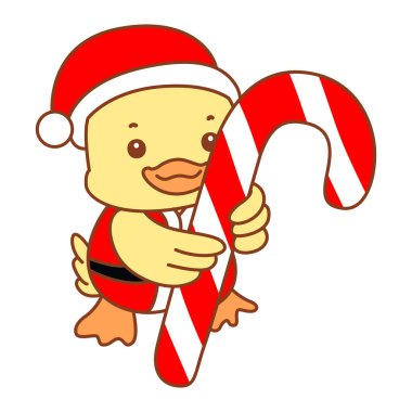 Şirin ördek vektör ikonu. Komik bebek ördek hayvan serisi örnekleri. Yumuşak Ördek Tasarımları Hayatı.