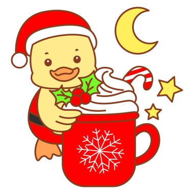 Şirin ördek vektör ikonu. Komik bebek ördek hayvan serisi örnekleri. Yumuşak Ördek Tasarımları Hayatı.