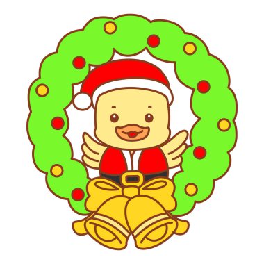 Şirin ördek vektör ikonu. Komik bebek ördek hayvan serisi örnekleri. Yumuşak Ördek Tasarımları Hayatı.